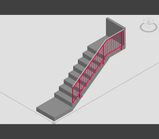 Treppe mit Geländer